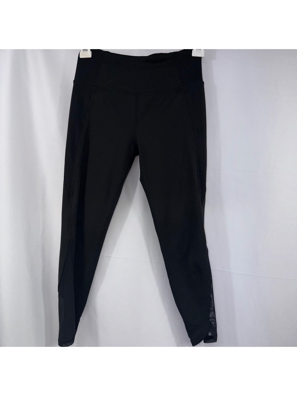 DSG Girls Black High Rise Mesh Panel Athletic Leggings Size M 10-12